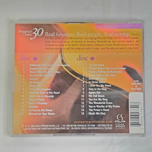 America’s Choice 30 Worship Songs 2CD Set - Picture 5 of 5